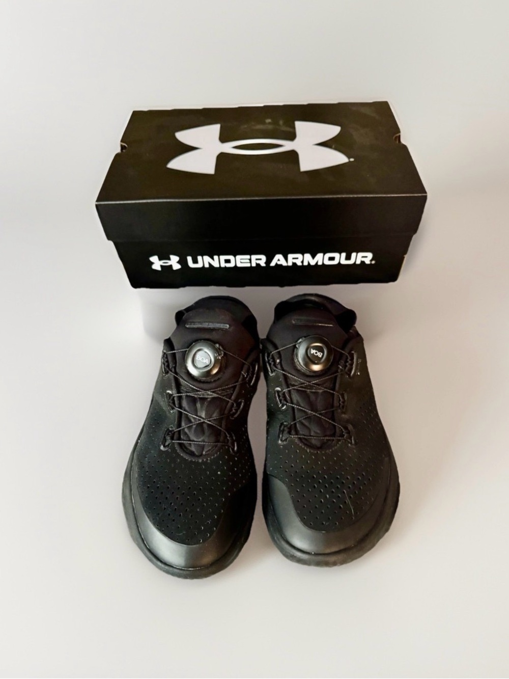 NEW Under Armour SlipSpeed Trainer BOA Black Athletic Training Shoes Sz 7.5